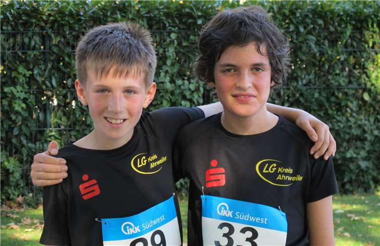 Kilian Jüris und Moritz Müller (v.l.) liefen unter die Top Ten im Rheinlandverband.privat