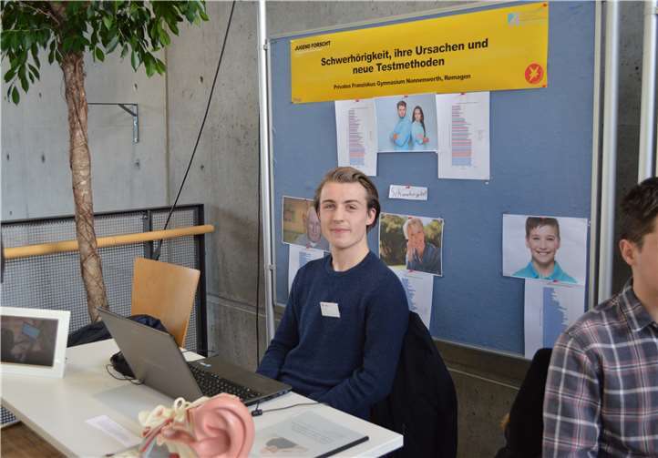 Kilian Wolf vom Gymnasium Nonnenwerth freute sich bei „Jugend forscht“ über den ersten Platz im Bereich Physik.