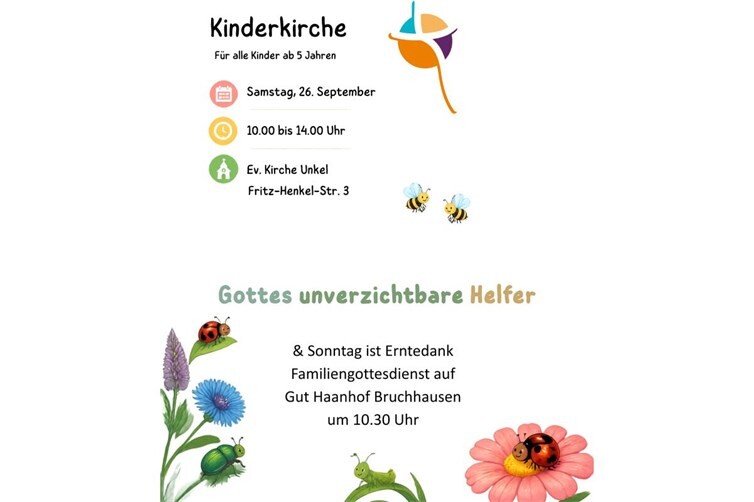 Kinderkirche in der Ev. Kirche Unkel