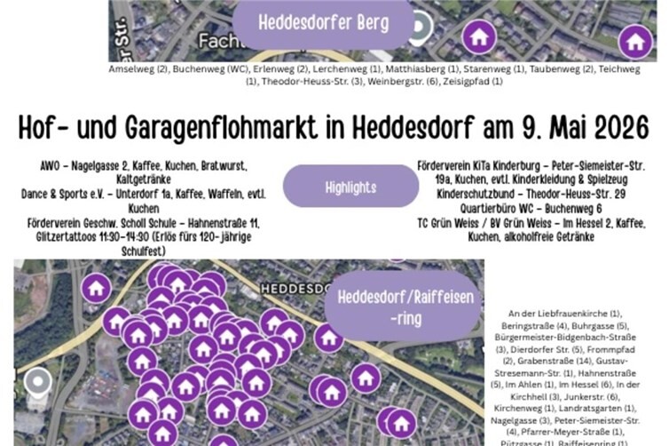 Kinderleicht ist es auf dem Smartphone mit Hilfe des QR-Codes die einzelnen Stände zu finden. Den Flyer gibt es nun auch in zahlreichen Geschäften in Heddesdorf zum mitnehmen.