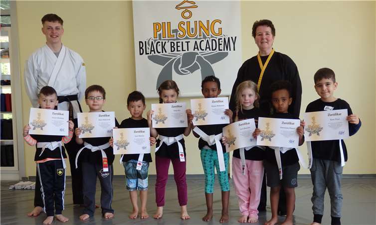 Kita Kinder absolvierten erfolgreich einen Pil Sung-Kurs.privat