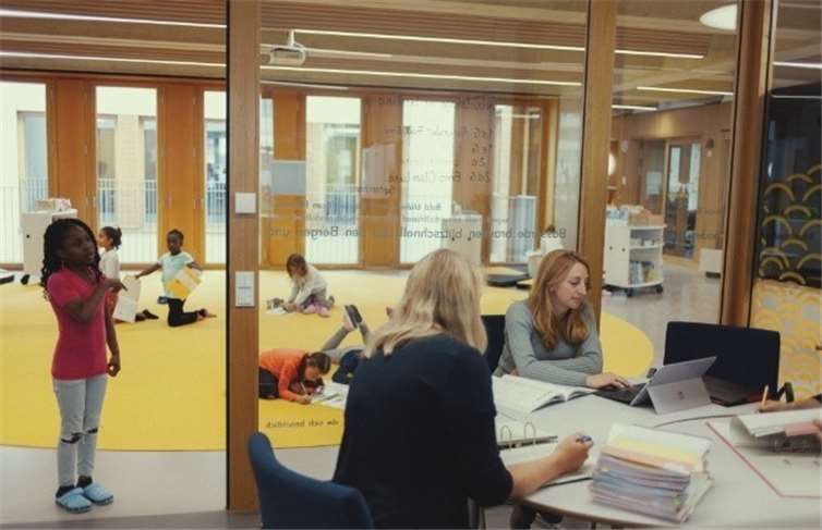 Klassenräume sind variabel und können flexibel angepasst werden.