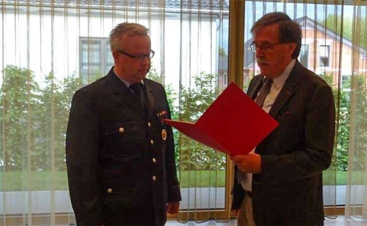 Klaus Bell richtete seine Worte an Jörg Schrömges. Foto: privat