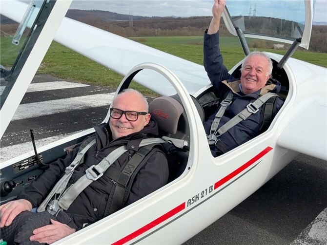 Klaus Fey hatte einen außergewöhnlichen Jubiläumsflug.  Foto: privatt