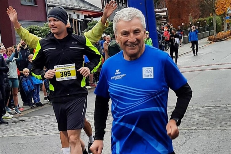 Klaus Jahnz auf dem Weg zum 172. Marathon.