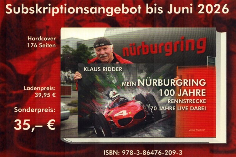 Klaus Ridder ist 70 Jahre am Nürburgring live dabei und hat seine Erlebnisse in einem Buch festgeschrieben