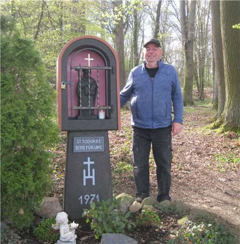 Jodokus Bildstock in neuem Glanz Klemens Milbradt hat den Bildstock einer gründlichen Renovierung unterzogen. Foto: privat