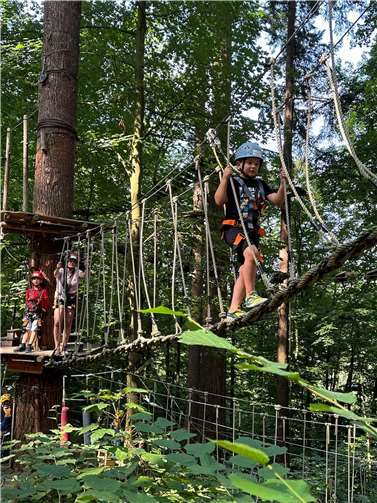 Kletterwald in luftiger Höhe.  Fotos: privat