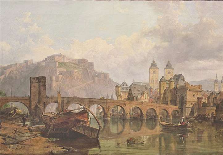 Koblenz und Ehrenbreitstein auf einem Exponat, das in der Ausstellung zu sehen sein wird. Exponat Georg Clarkson Stanfield