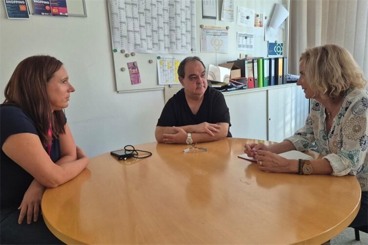 Köbberling im Gespräch mit Tanja Haller und Mario Voci.
