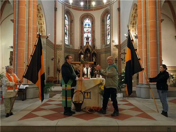 Kolping-Diözesanpräses Thomas Gerber und die Diakone Lothar Spohr und Michael Hommer. Foto: Eckhard Schaust