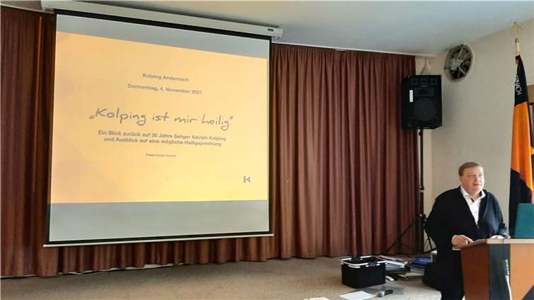 „Kolping ist mir heilig“-unter diesem Stichwort hielt Präses Stefan Dumont auf Einladung des Seniorenkreises der Kolpingsfamilie Andernach einen Vortrag.Foto: privat