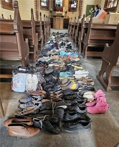 Kolpingsfamilie Rheinbrohl sammelte bereits 400 Paar Schuhe.  Foto: privat