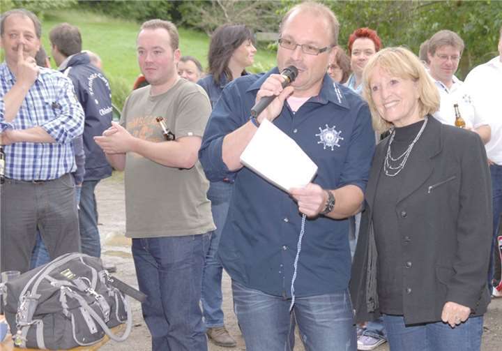 Kommandant Bernd Rechmann freute sich über eine Neuaufnahme. privat