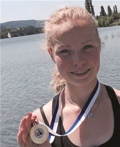 Konnte ihre Medaille präsentieren: Franziska Wirtgen. privat