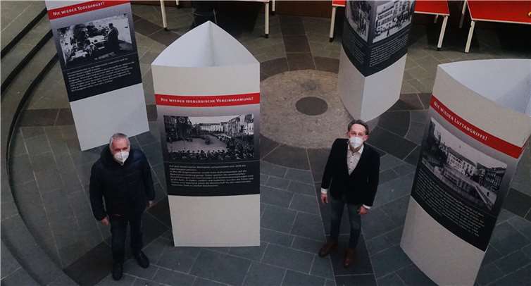 Konrad Sabel mit Marc Ruland, dem Schirmherrn der Ausstellung. Foto: privat