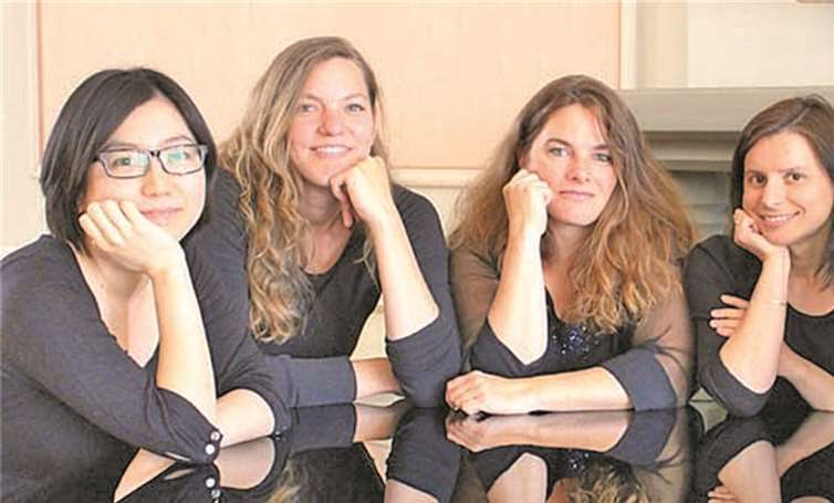 Konstantina Pappa, Violine, Silke Sabinski, Violine, Nanako Tsuji, Viola, Mareike Schünemann, Violoncello, und Benoît Gagnon, Klavier.Mareike Bahr