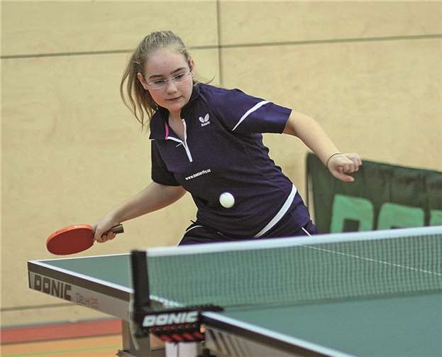 Konzentriert bei der Vorhand: Johanna Pfefferkorn.privat