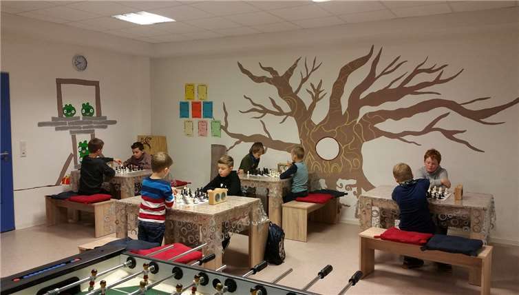 Konzentriertes Spiel an allen Brettern.Markus Höblich