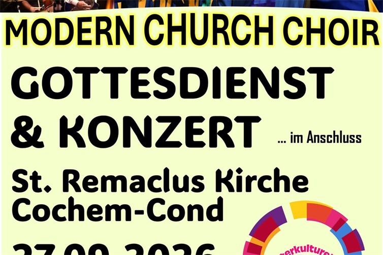 Konzert des Modern Church Choir in St. Remaclus Cond.