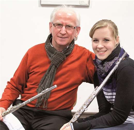 Konzertpädagogin Lena Voss und Werner Krings.