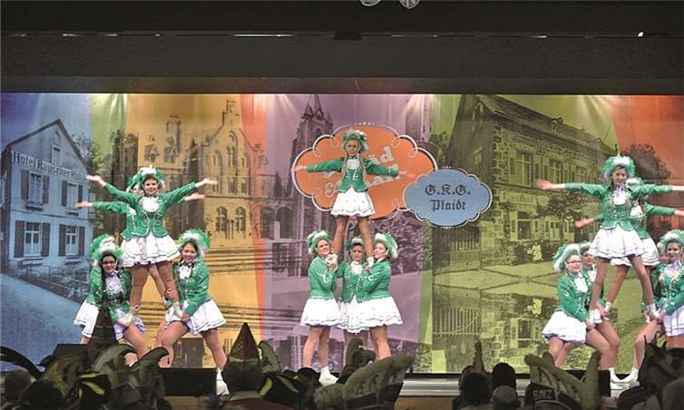 Krankheitsbedingt waren in Plaidt nur 16 Tänzerinnen am Start.privat