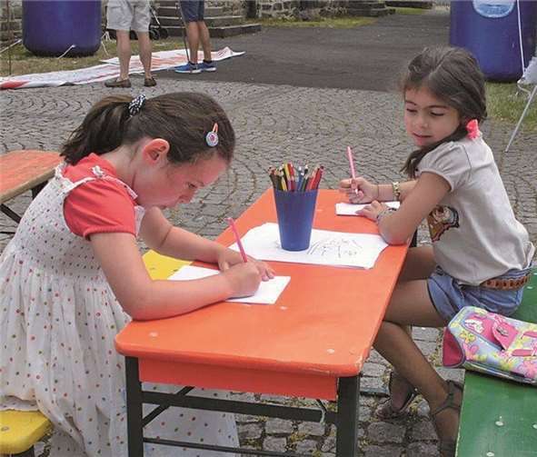 Kreativität konnten die Kinder auch beim Malen zeigen.