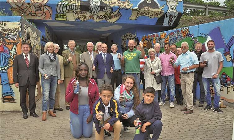 Kreativität und Geschichtskunden waren beim diesjährigen Graffiti-Projekt angesagt. Stadt Meckenheim