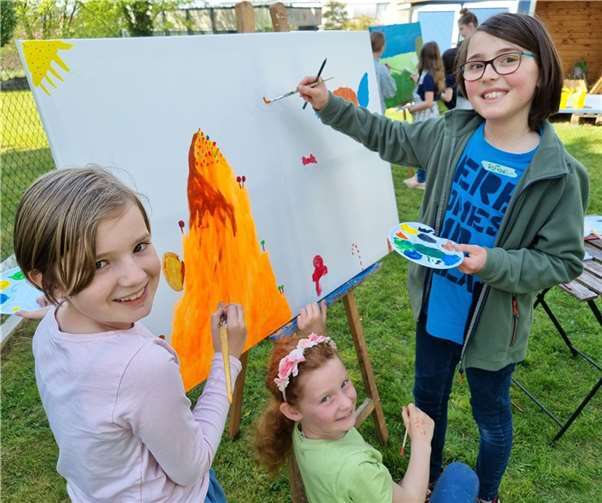 Kreativität war Trumpf bei der Kunstwerkstatt im Frühjahr.  Foto: Stadt Neuwied
