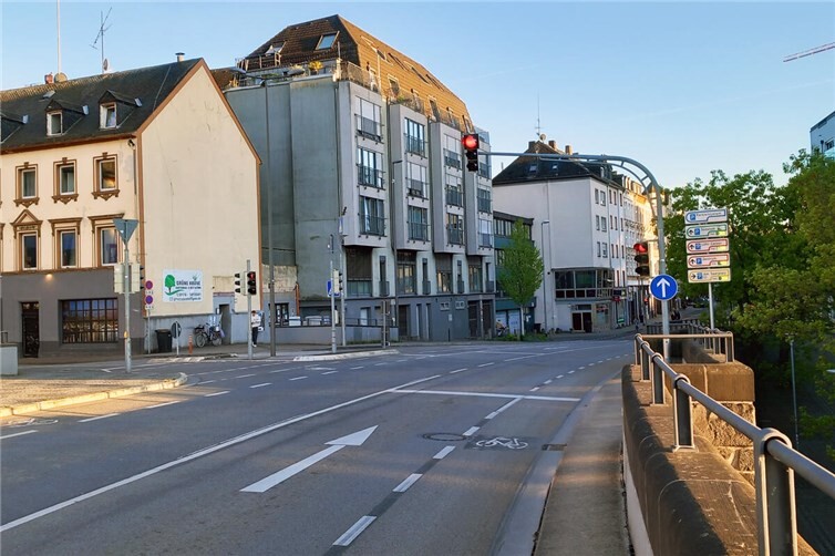 Kreisel Balduinbrücke.