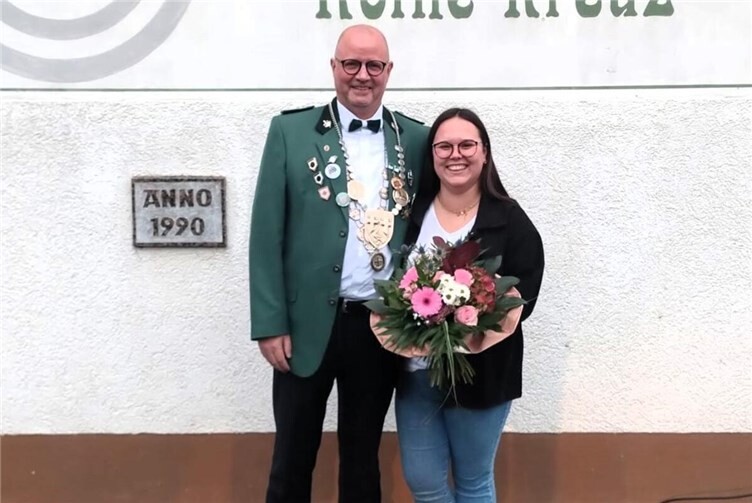 Kreiskönig Jörg Kahlert mit Königin Dahlia Paffhausen.Foto: Martin Krings 