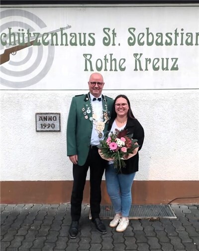 Kreiskönig Jörg Kahlert mit Königin Dahlia Paffhausen.  Foto: Martin Krings