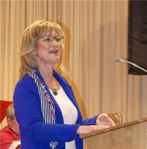 Kreisvorsitzende Anke Beilstein hieß die Gäste willkommen und formulierte einen Rückblick auf das vergangene Jahr.