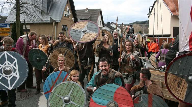 Kriegerisch zeigten sich die Vikings.