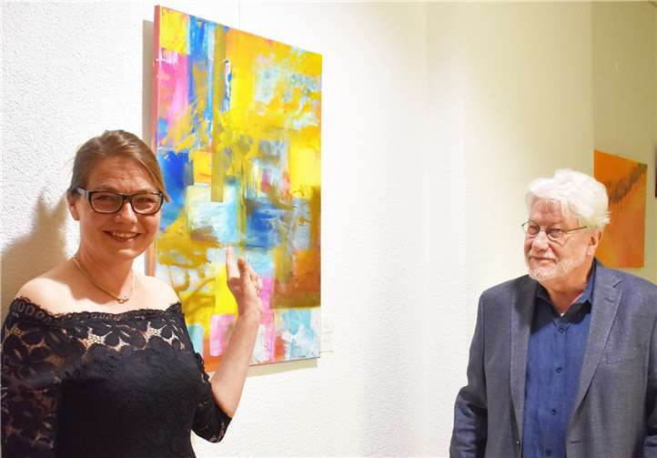 Künstlerin Ina Fleischer präsentierte ihre expressionistischen Werke. Foto: privat