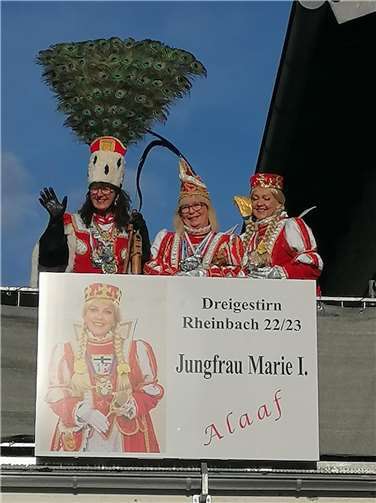 Kürzlich fand das Aufhängen der Schilder des Dreigestirns der Stadt Rheinbach statt.  Foto: privat