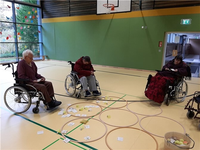 Kürzlich konnten insgesamt zwei Gruppen von je sechs Teilnehmer*innen an einem Hallen-Boccia Schnupperkurs teilnehmen.Foto: privat