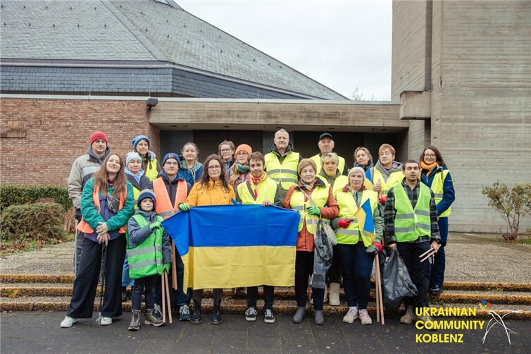 Kultur, Gemeinschaft und Engagement: Die ukrainische Säuberungsaktion in Koblenz. Foto: Ukrainian Community Koblenz