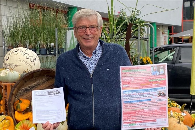 Kulturförderer Hans Peter Röhrig hat sich besondere Mühe gegeben um im letzten monatlichen Veranstaltungs-Newsletter nochmals über 200 ausgewählte Kultur-Events zu informieren. Foto: röhrig