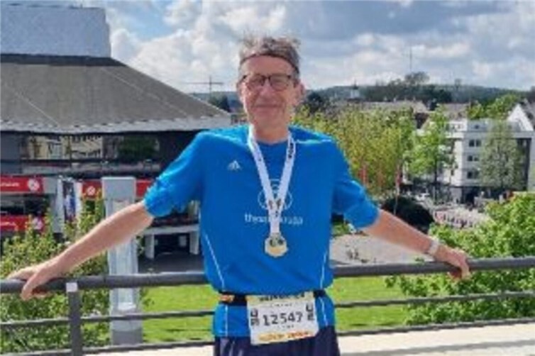 Kunibert Behse beim Halbmarathon in Bonn.