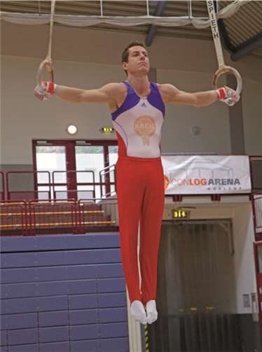 Kunstturnen in Perfektion bot KTV- Turner Jochen Pfirrmann an den Ringen und am Barren und steuerte acht Scorepunkte zum Sieg über das KTT Heilbronn bei.privat