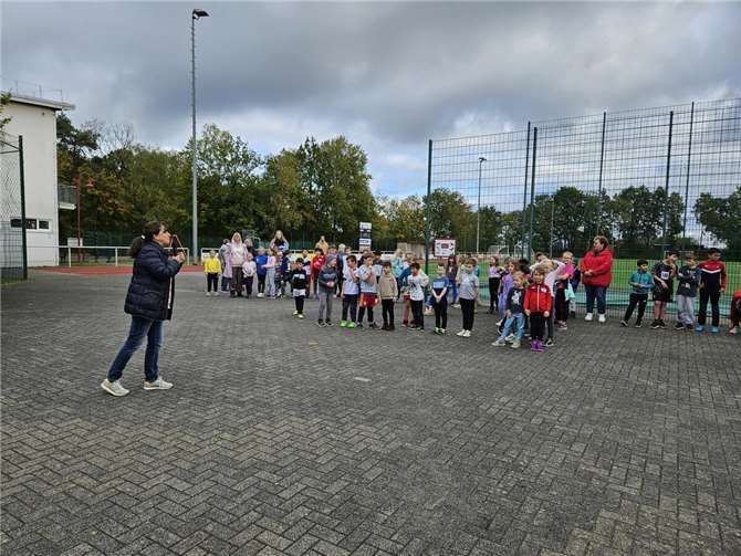 Kurz vor dem Startschuss.Fotos: Grundschule Vettelschoß
