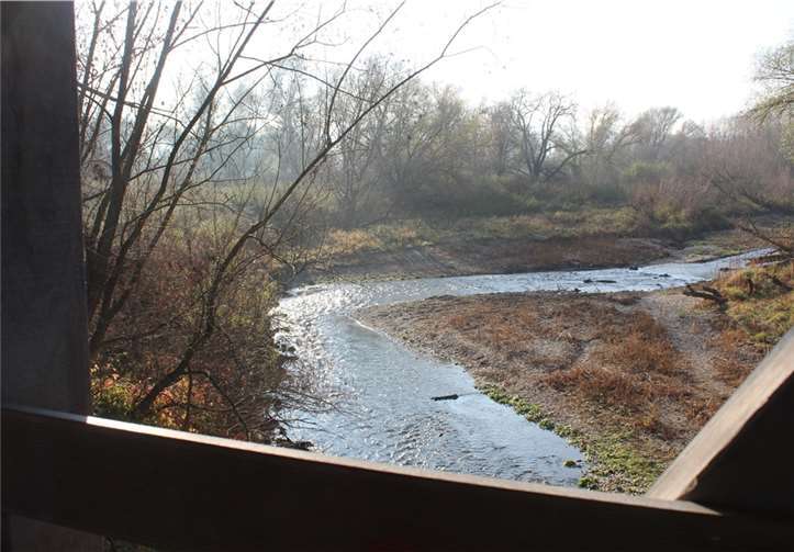 Kurz vor der Radbrücke, am Leinpfad, sucht sich die Ahr einen neuen Weg.
