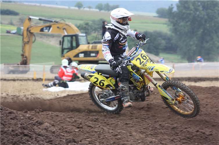Kurzfristig konnte der junge Motocross-Fahrer aus Bell bei der Motocross-Europameisterschaft an den Start gehen.Fotos: privat