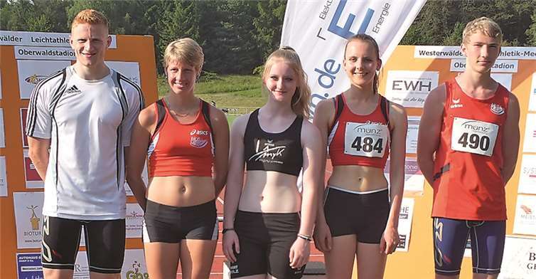 LG Athleten in Selters (v.l.n.r.): S. Bandus, V. Brachtendorf, N. Bauer, C. Endres und A. Giese. privat