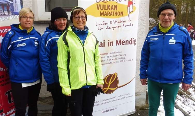 LG’ler vor dem Start in Ochtendung (v.li.) Alexandra Gerz, Marita Fronnert, Elisabeth Waldorf, Hans-Hermann Krümpelmann.Privat