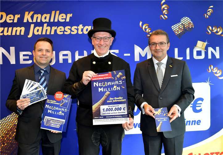 LOTTO-Geschäftsführer Jürgen Häfner (re.) und LOTTO-Marketingleiter Steffen Heidorn (li.) freuen sich auf die Neuauflage der Neujahrs-Million.Foto: Seydel