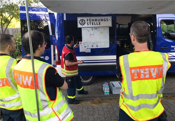 Lageeinweisung von Zugtruppführer Dirk Bünnagel.