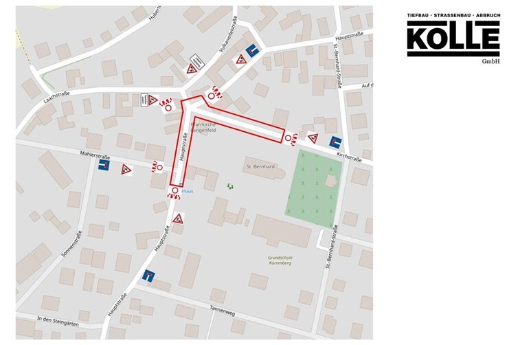 Lageplan der beschriebenen Maßnahme