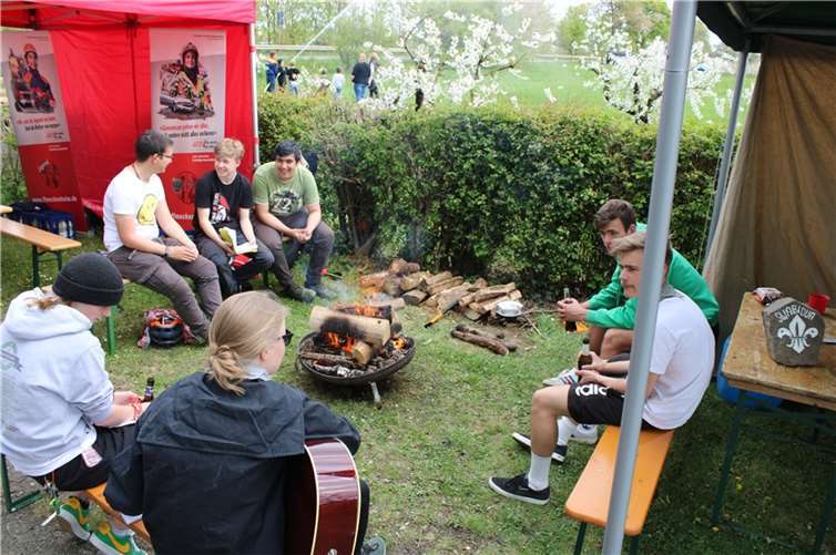 Lagerfeuer-Romantik beim Pfadfinderstamm „Swabidua“.
